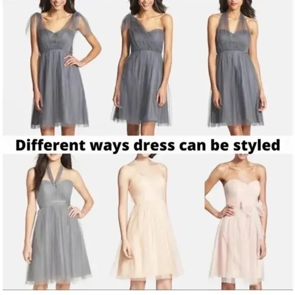 Jenny Yoo Collection Maia Convertible Strapless Tulle Dress Blush Size 14​ - Picture 3 of 12